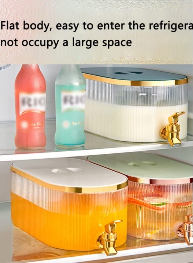 Drink Dispenser, Transparent Beverage Dispenser With Spigot, 1.4 Gallon Iced Juice Lemonade Fruit Tea Dispenser For Party Daily Use, Milk Dispenser For Fridge Gallon, Small Water Dispensers - Image 2