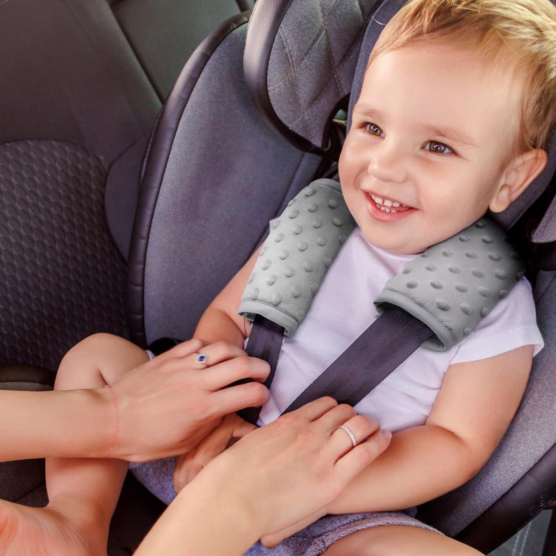 Pro Goleem Car Seat Strap Covers for Babies Soft Car Seat Strap Shoulder Pads for All Car Seats, Stroller, Pushcar, Gray - Image 5
