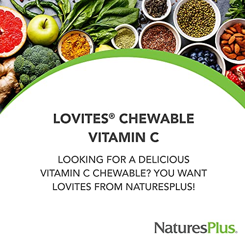 NaturesPlus Lovites - 90 Chewable, Heart-Shaped Tablets - 500mg Vitamin C - Natural Fruit Flavor - Vegan, Gluten Free - 90 Servings - Image 3