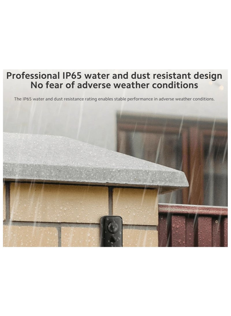 Xiaomi - Xiaomi Smart Doorbell 3S | Head to toe with D180° | IP65 waterproof | Two power supply modes | Xiaomi security chip | Ultra clear 2K resolution | 5200mAh (typ) battery | Free 72h cloud storage - Image 1