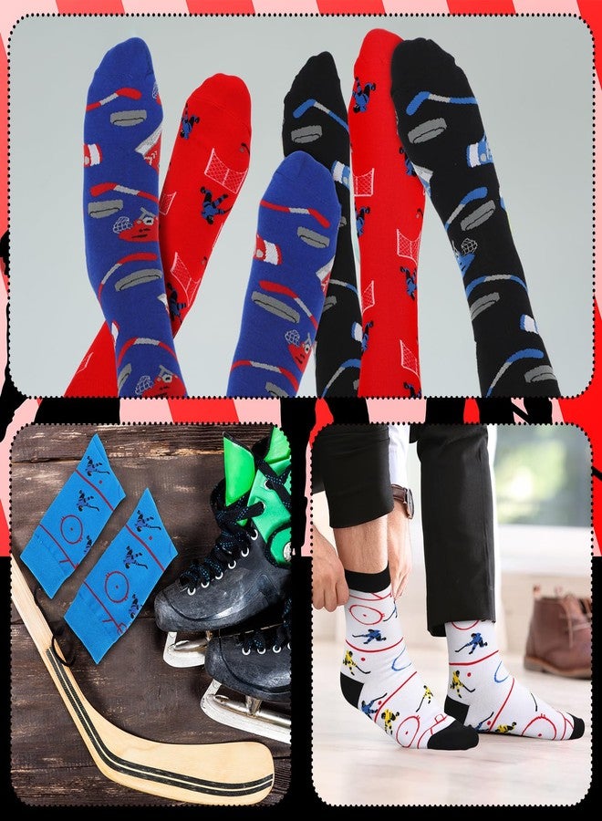 Xaatren 12 Pairs of Hockey Socks Novelty Socks Boys Sports Socks Hockey Soccer Baseball Novelty Socks Gift For Boys Girls(Hockey) - Image 4