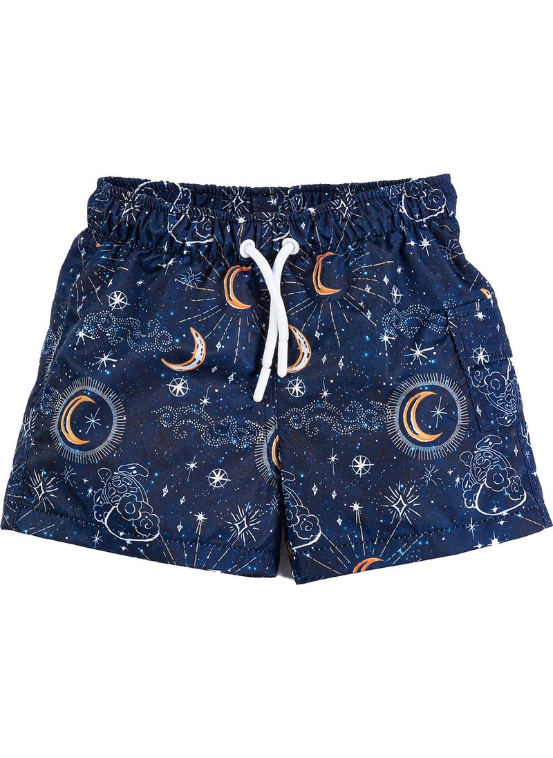 Gold Class Kidswear Boys Moon Patterned Swim Shorts  - Image 1