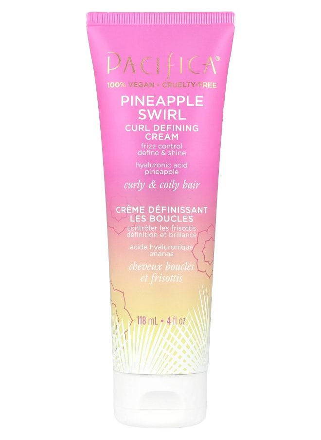 Pacifica Curl Defining Cream Pineapple Swirl 4 fl oz (118 ml) 