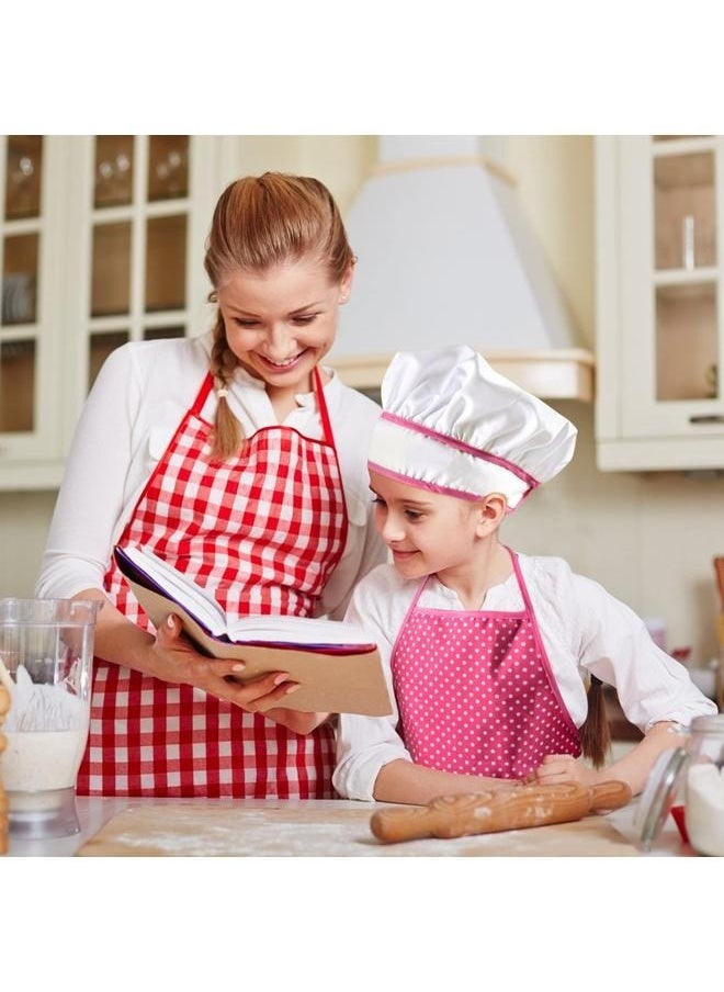 yongsheng 11-Piece Kids Kitchen Cooking Play With Apron And Chef Hat Set Kids Chef Role Play Costume Set - Chef Hat and Matching Pink Apron Children Dress up Pretend Gift  - Image 4