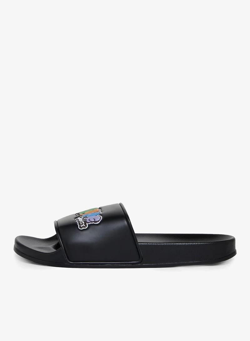 BHYPE SOCIETY - BUBBLE GRAFFITI BLACK SANDALS