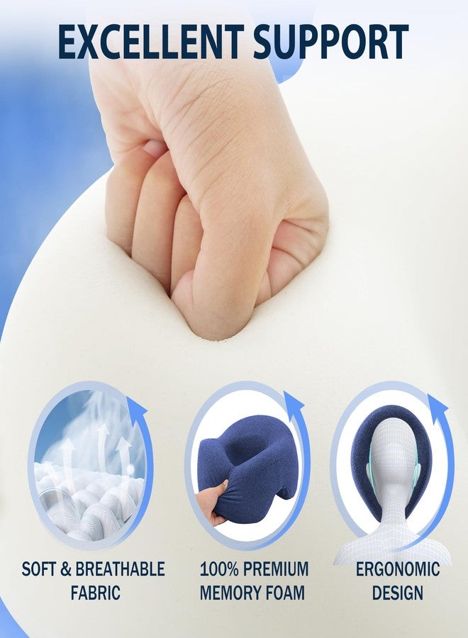 KONOVOLY Face Down Pillow Massage Headrest for Bed, Face Down Pillow After Eye Surgery BBL Post Eye Surgery Recovery, Comfortable Support Equipment for Sleeping & Pain Relief Navy Blue - Image 3