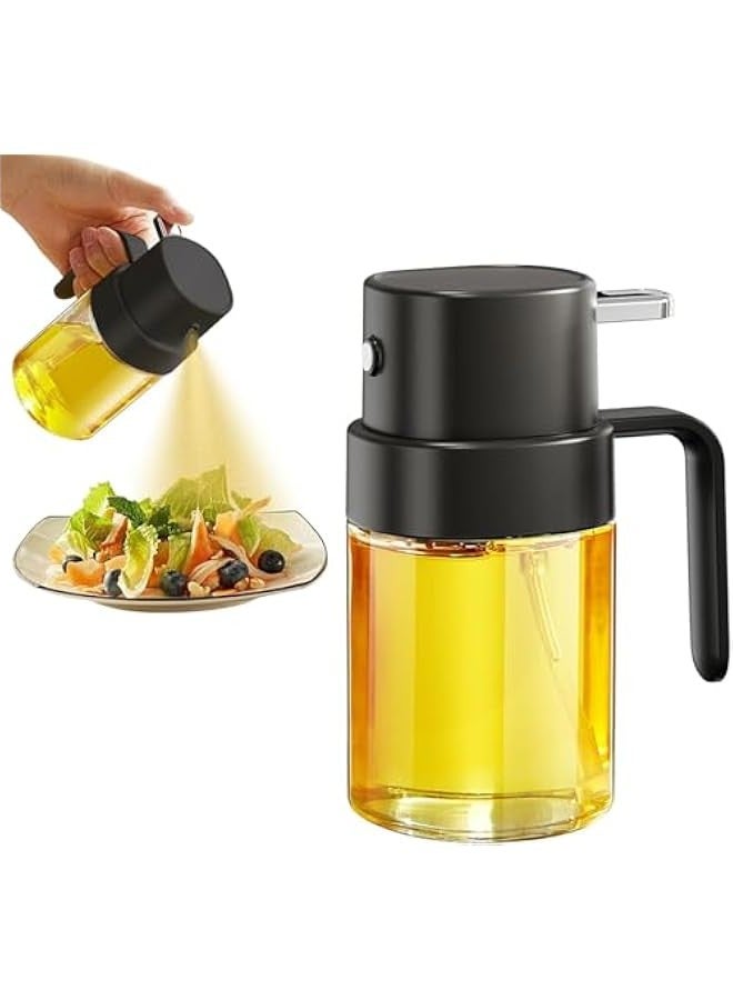 Oil Sprayer for Cooking, 6.8 OZ/ 200 ML Premium Oil Spray Bottle for Kitchen, Food-grade Olive Oil Sprayer, Portable Oil Mister for Air Fryer, kitchen, Outdoor BBQ and Camping (Black) - Image 1