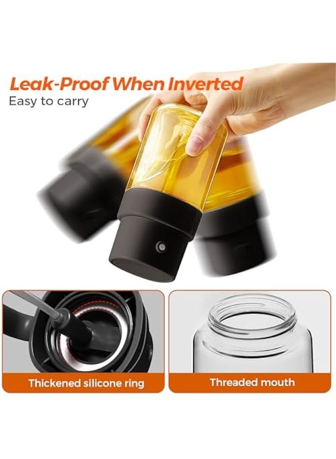 Oil Sprayer for Cooking, 6.8 OZ/ 200 ML Premium Oil Spray Bottle for Kitchen, Food-grade Olive Oil Sprayer, Portable Oil Mister for Air Fryer, kitchen, Outdoor BBQ and Camping (Black) - Image 4
