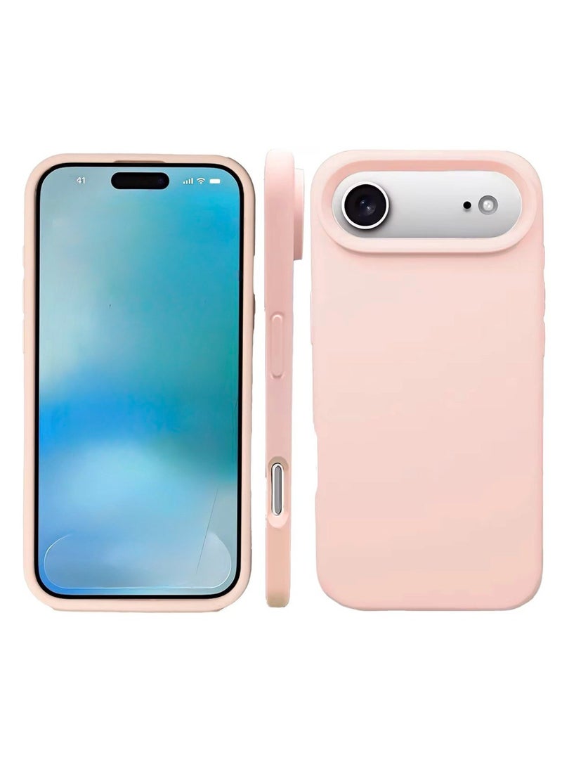Denx Silicone Case Compatible with iPhone 17 Air, Slim Liquid Silicone Phone Case with 3-Layer Soft Rubber Shockproof Bumper with TPU Lining (Pink) - Image 1