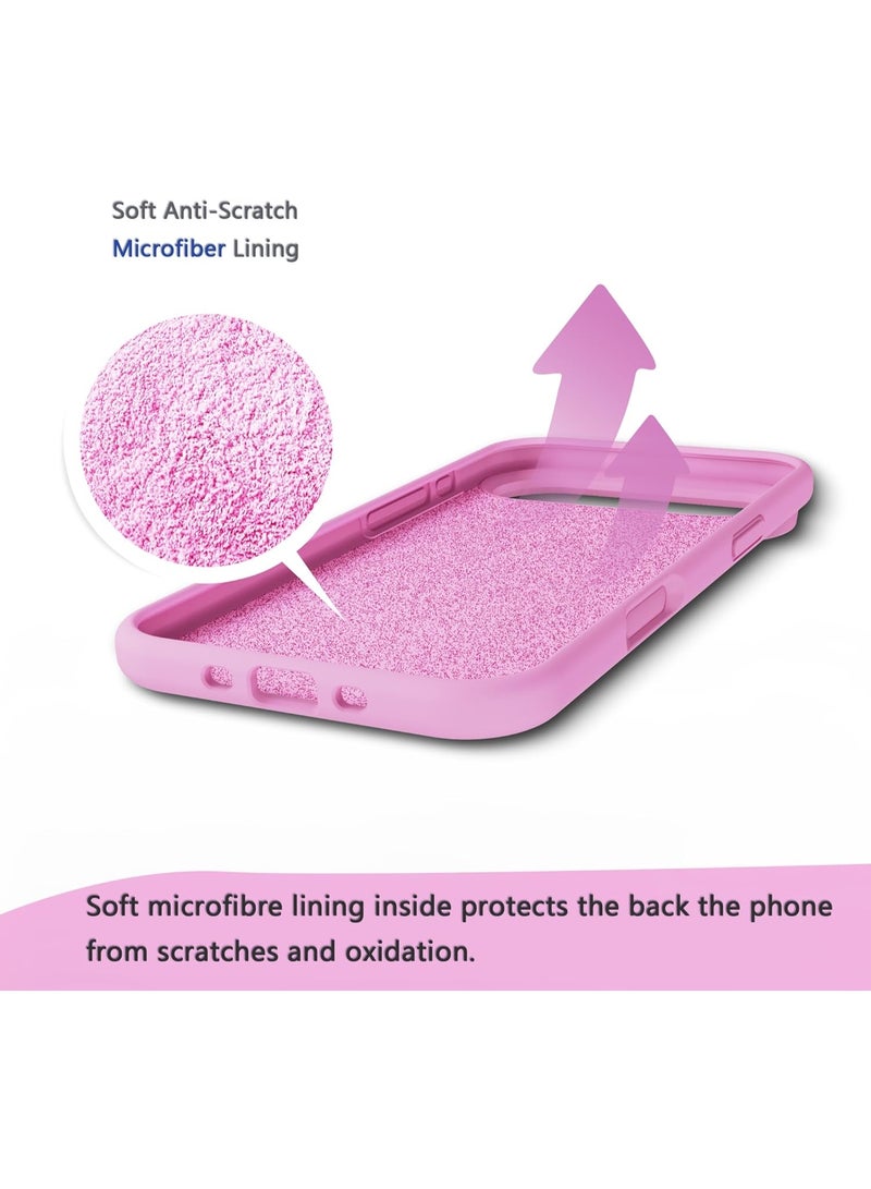 أكاليكس جراب سيليكون متوافق مع iPhone 17 Air، جراب هاتف سيليكون سائل رفيع مع مصد مطاطي ناعم مقاوم للصدمات مكون من 3 طبقات مع بطانة من مادة TPU (وردي) - Image 3