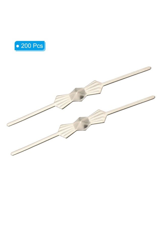 PATIKIL Chandelier Connector Clip, 200 Pack 45mm/1.8" Length Chandelier Bowtie Pin Replacement for Fastening Crystals Lamp Ceiling Light Parts, Silver - Image 3