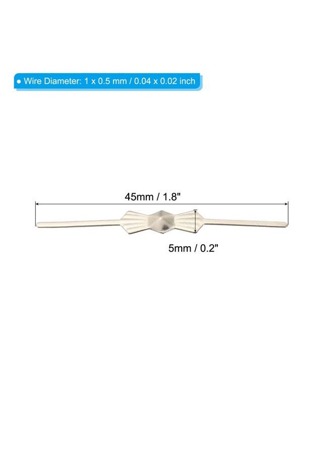 PATIKIL Chandelier Connector Clip, 200 Pack 45mm/1.8" Length Chandelier Bowtie Pin Replacement for Fastening Crystals Lamp Ceiling Light Parts, Silver - Image 2