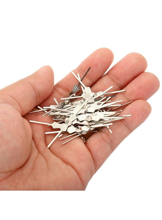 PATIKIL Chandelier Connector Clip, 200 Pack 45mm/1.8" Length Chandelier Bowtie Pin Replacement for Fastening Crystals Lamp Ceiling Light Parts, Silver - Image 5