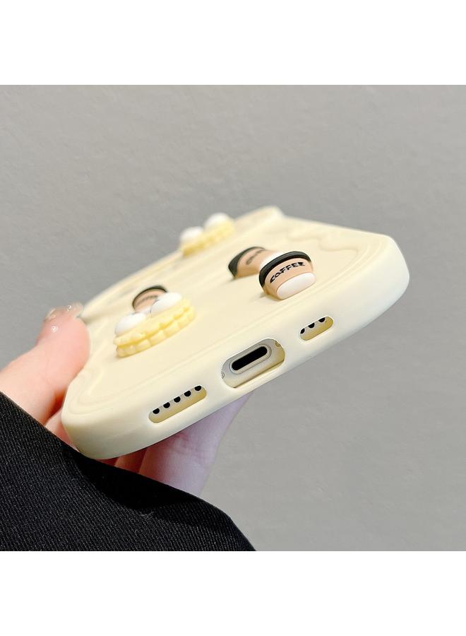 زبون جراب لهاتف iPhone 13 Pro Briquettes Sliding Camshield 3D Coffee TPU جراب هاتف - Image 5