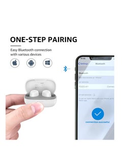 TOZO TOZO A1 Mini Wireless Earbuds Bluetooth 5.3 in Ear Light-Weight Headphones Built-in Microphone, IPX5 Waterproof, Immersive Premium Sound Long Distance Connection Headset with Charging Case, White  - Image 3