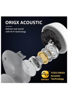 TOZO TOZO A1 Mini Wireless Earbuds Bluetooth 5.3 in Ear Light-Weight Headphones Built-in Microphone, IPX5 Waterproof, Immersive Premium Sound Long Distance Connection Headset with Charging Case, White  - Image 5