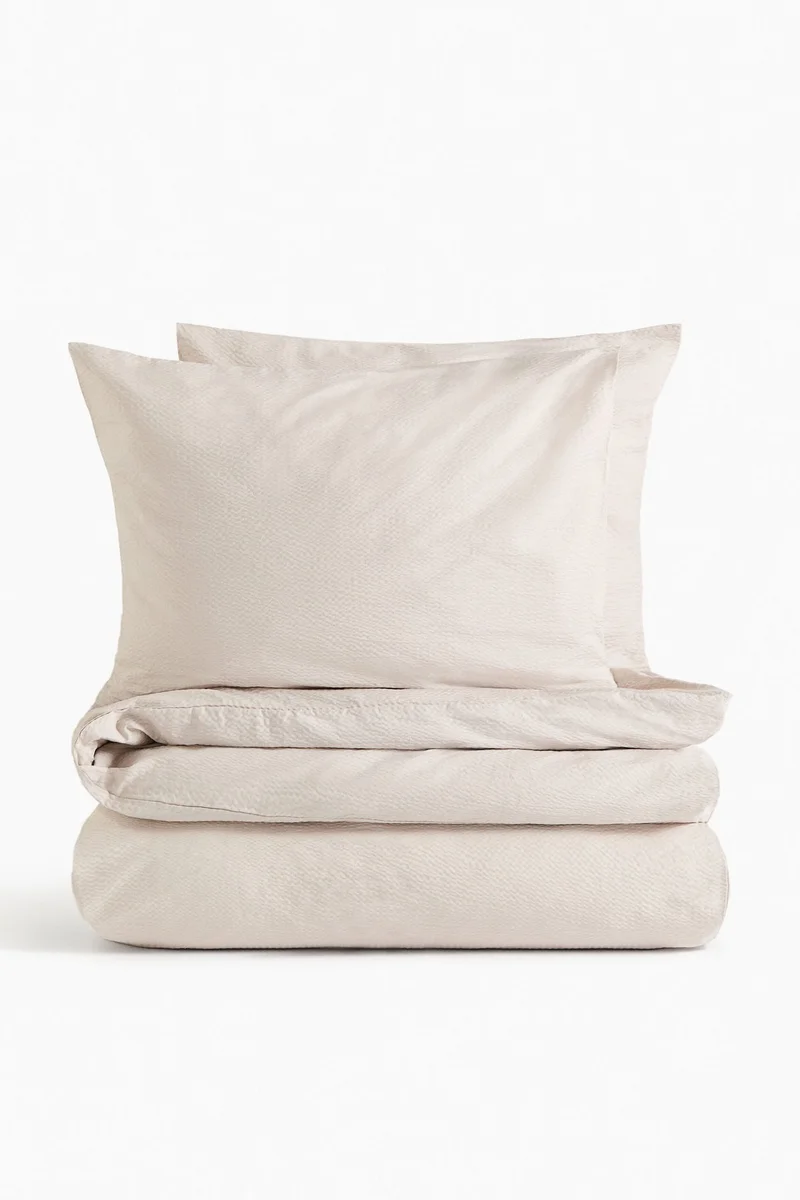 H&M Seersucker double/king size duvet cover set