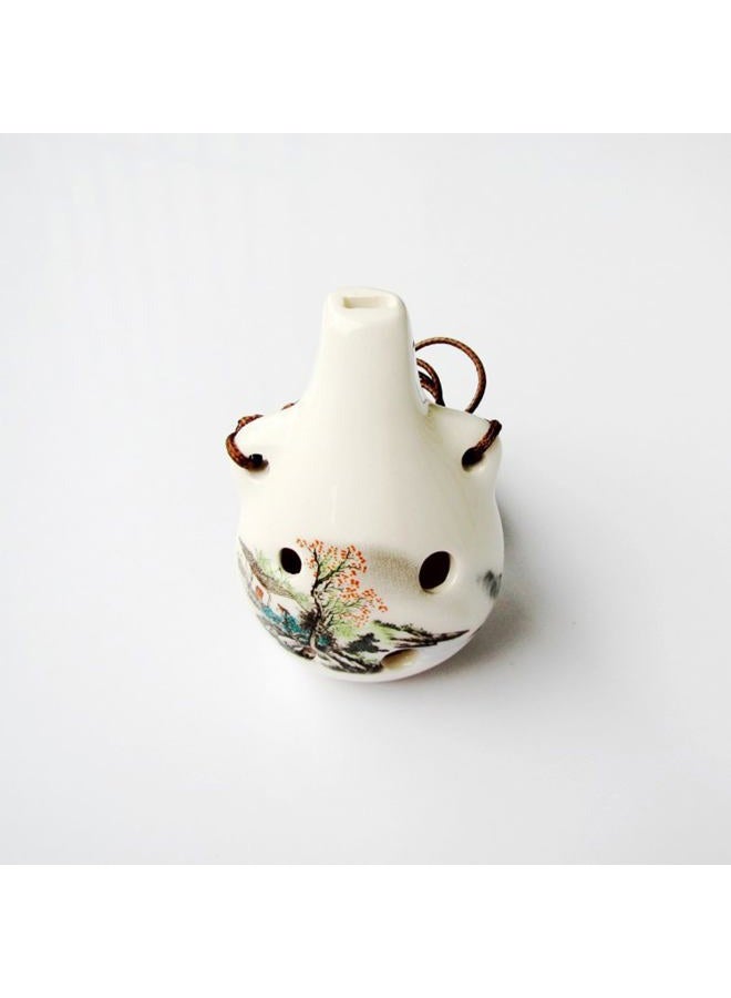 mocrcrel Six holes Ocarinas Alto AC Tune Ocarina Beginners,Hand Painted by Ocarina Wind 2.4 * 1.6in (05) - Image 1