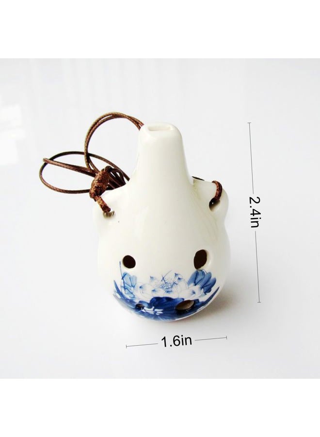 mocrcrel Six holes Ocarinas Alto AC Tune Ocarina Beginners,Hand Painted by Ocarina Wind 2.4 * 1.6in (05) - Image 3