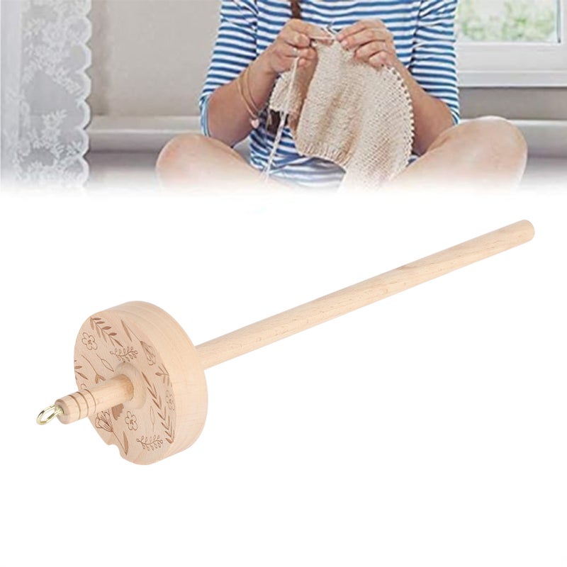 Drop Spindle Yarn Spinner for Crocheting Artisan Top Whorl Drop Spindle for Beginner Hand Carved Wooden Spindles Tool - Image 1