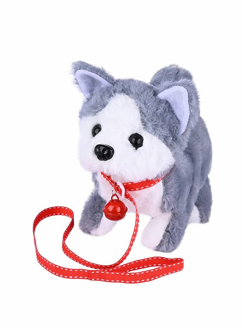 KASTWAVE Plush Interactive Toy Electronic Pet Plush Husky Dog Toy Interactive Pet Dog Plush Husky Dog Toy Can Walking Barking Tail Wagging Stretching Companion Animal for Kids  - Image 1