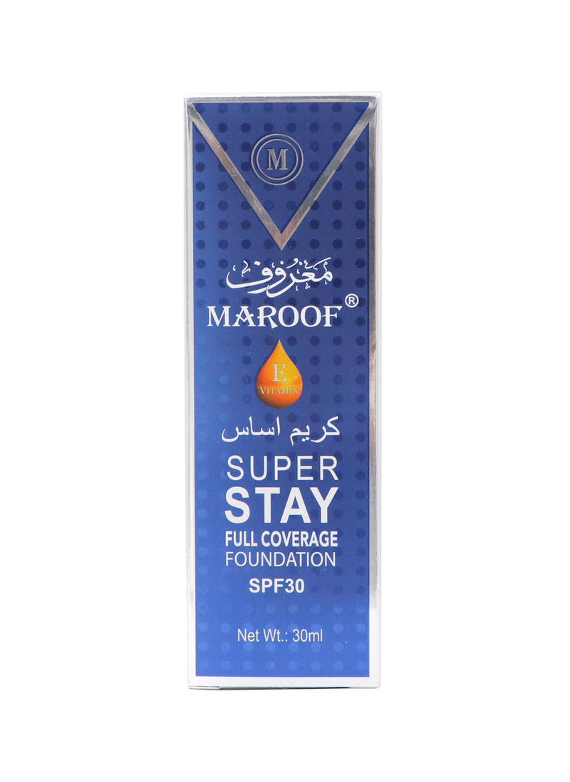 MAROOF ماروف كريم أساس سائل تغطية كاملة 24 ساعة SPF30 30 مل 05 بني - Image 5