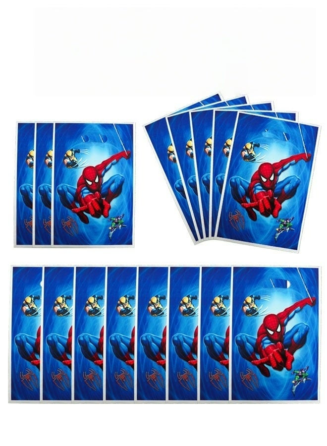 SPIDERMAN 20PCS Blue Spider-Man Birthday Party Supplies Cartoon Candy Bag Tote Bag Kids Gift Bag Adult Birthday Party Decorations - Image 3