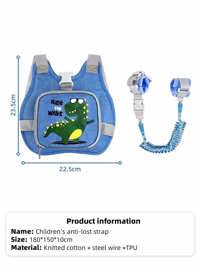 DOOKOO 3 in 1 Toddler Harness Leash + Anti Lost Wrist Link, Child Safety Harness Tether, Kids Walking Wristband Assistant Strap Belt for Parent Boys Girls Outdoor Activity - Image 3