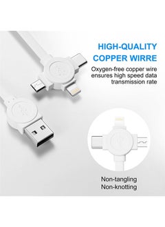 ASICEN Multi Fast Charging Cable 2Pack Retractable Charger Cable 3.3ft 3-in-1 USB Charge Cord with Lightning/Type C/Micro USB Ports for iPhone/Samsung Galaxy/Huawei/LG/OnePlus/Google/Nokia  - Image 4