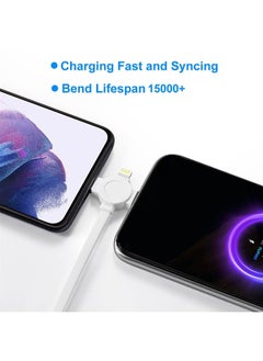 ASICEN Multi Fast Charging Cable 2Pack Retractable Charger Cable 3.3ft 3-in-1 USB Charge Cord with Lightning/Type C/Micro USB Ports for iPhone/Samsung Galaxy/Huawei/LG/OnePlus/Google/Nokia  - Image 2