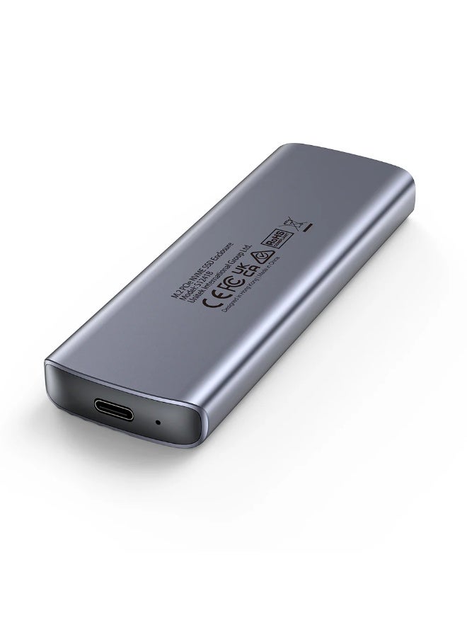 UNITEK M.2 PCIe NVMe SSD Enclosure 10Gbps USB-C – Tool-Free Aluminum Case Supports 8TB (2230/2242/2260/2280) - Image 3