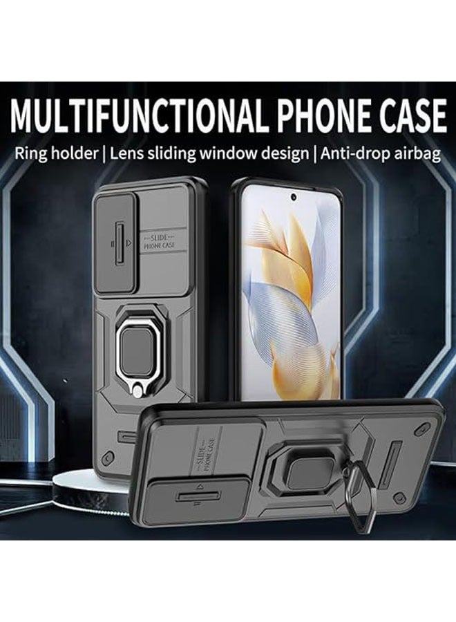 general Xiaomi Redmi 13C / Xiaomi Poco C65 Sliding Camera Case with Screen Protector 【2 Pieces】, 360 Ring Bracket Shock Heavy Protective Armor Case - Image 2