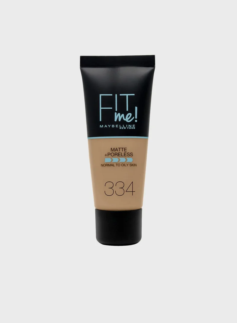 MAYBELLINE NEW YORK Fit Me Matte & Poreless Foundation -334 Warm Tan