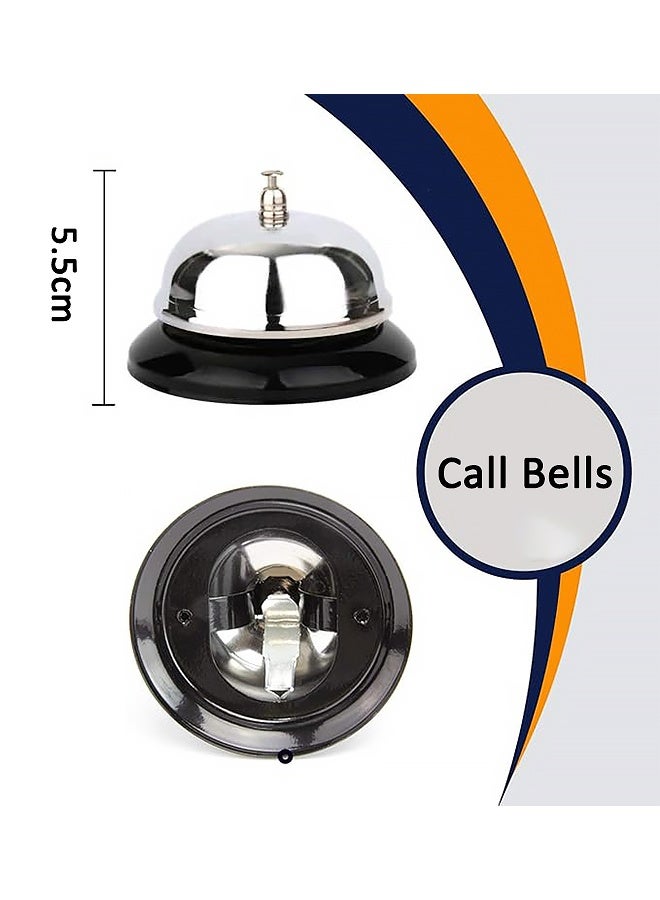 جرس استدعاء واحد، جرس خدمة معدني من الفولاذ المقاوم للصدأ، رنين عالٍ وواضح لكبار السن، مناسب لاستقبال الفنادق والمطاعم والمطابخ والمتاجر والمدارس، فضي اللون - Image 2