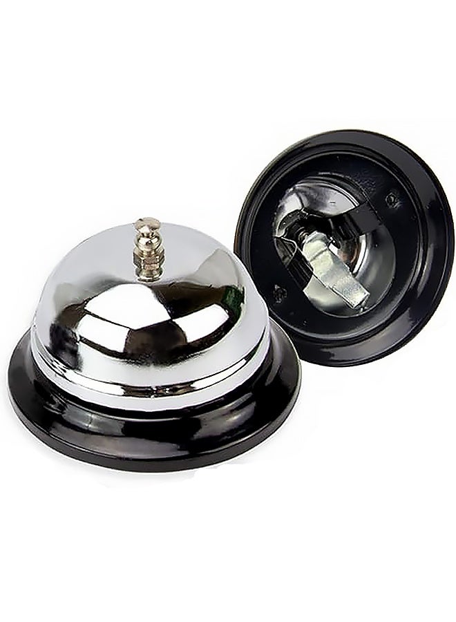 جرس استدعاء واحد، جرس خدمة معدني من الفولاذ المقاوم للصدأ، رنين عالٍ وواضح لكبار السن، مناسب لاستقبال الفنادق والمطاعم والمطابخ والمتاجر والمدارس، فضي اللون - Image 1