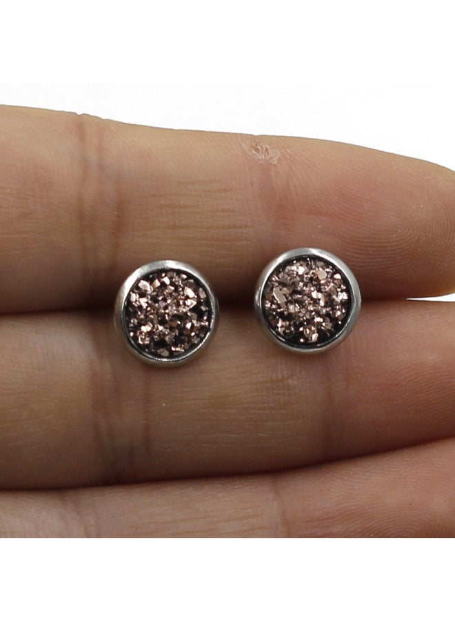 Spot 8mm Stainless Steel Earrings Personality Simple Baby's Star Children's Earrings