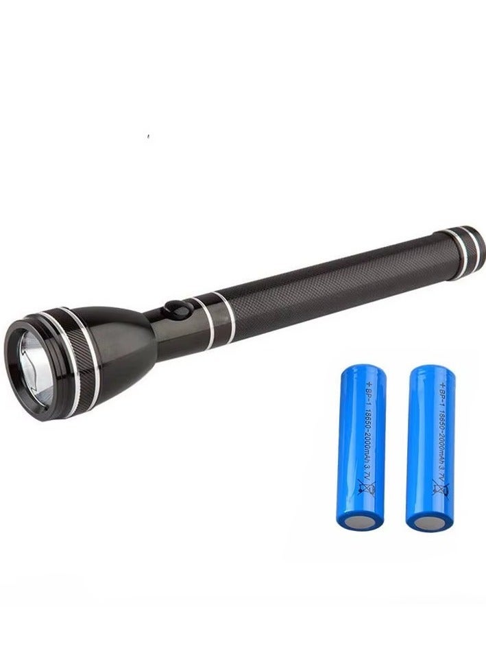 دينكس مصباح يدوي LED قابل لإعادة الشحن - مصباح LED بقوة 360 لومن - سطوع عالي، تصميم محمول، يعمل لمدة 6 ساعات. | مثالي للتخييم والدراجات والمشي لمسافات طويلة والطوارئ، لون أسود - Image 1