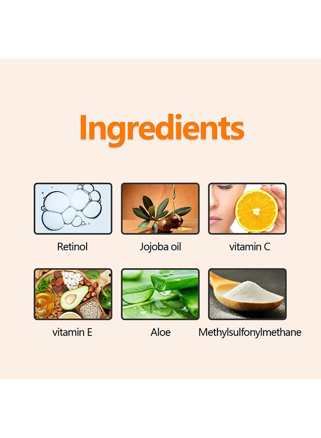 OUHOE Vitamin C  Serum 30ml - Dark Spot Correcting Facial Serum, Vit C Serum with Hyaluronic Acid, Ferulic Acid, & Vit E - Anti Aging and Skin Brightening Serum, Pure Vitamin C Serum Skin Care - Image 5