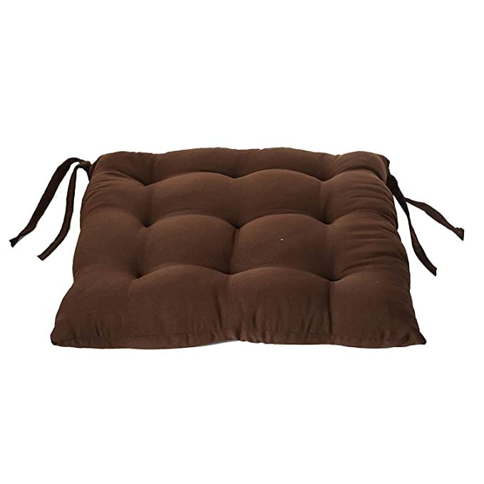 HANUMANT Microfiber Chair Cushion Seat Pad with Ties Use for Home Chair Bookstore Library Cafe Car Office 40X40cm 40CM40CM Brown 4 - Image 5