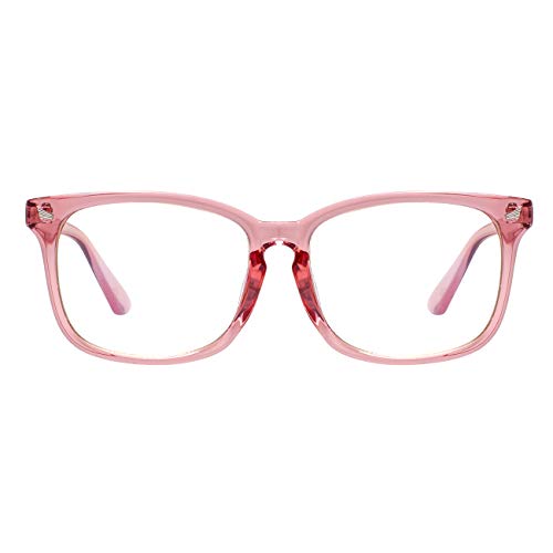 MAXJULI Blue Light Blocking Glasses,Computer Reading/Gaming/TV/Phones Glasses for Women Men(Pink) - Image 1