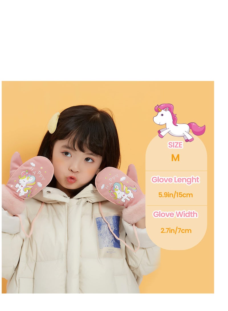 SYOSI Winter Boys Girls Gloves, Warm Gloves Thermal Fleece Toddler Mittens, Snow Gloves For Girls Boys For Skating Cycling Running and Outdoor Activities - Image 5