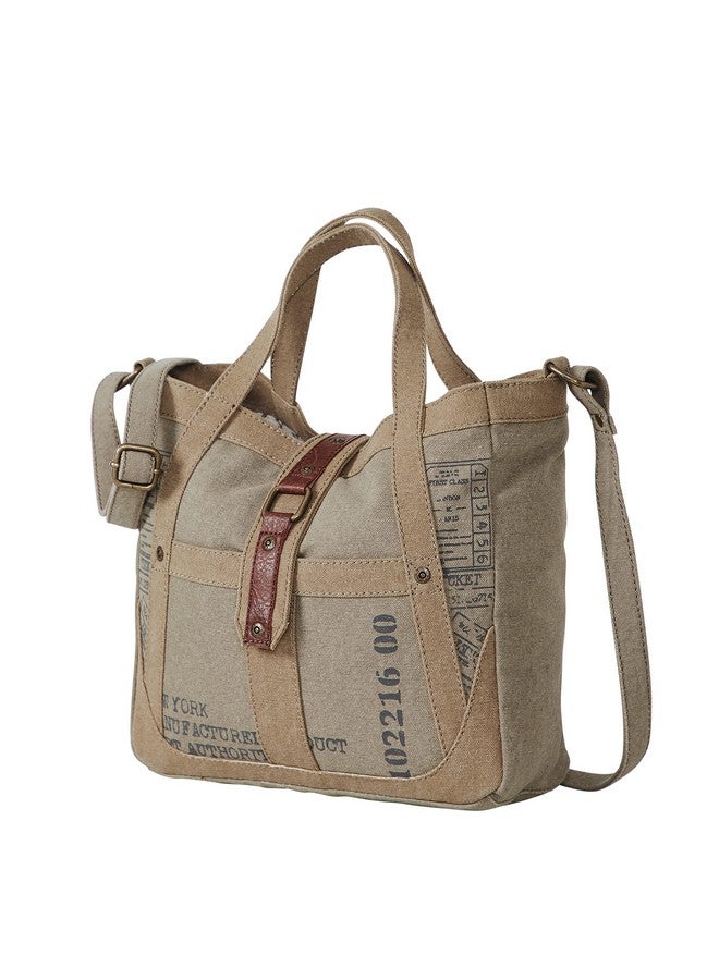 Mona B Canvas Crossbody Handbag for Women with Adjustable Shoulder Strap - Escape Brown - Image 3