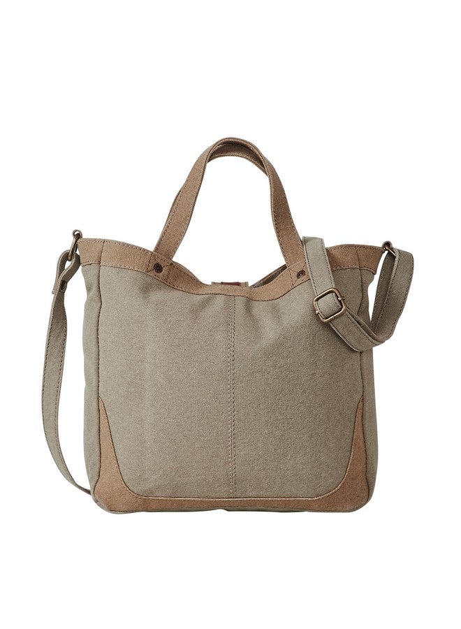 Mona B Canvas Crossbody Handbag for Women with Adjustable Shoulder Strap - Escape Brown - Image 2