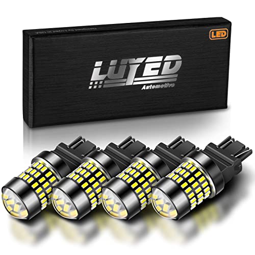 LUYED 3156 3157 LED Bulb Back Up Reverse Lights 6500K Xenon White Super Bright 3056 3057 3057K 4157 LED Bulbs with Projector for Tail Turn Signal Brake DRL Lights,Pack of 4 - Image 1