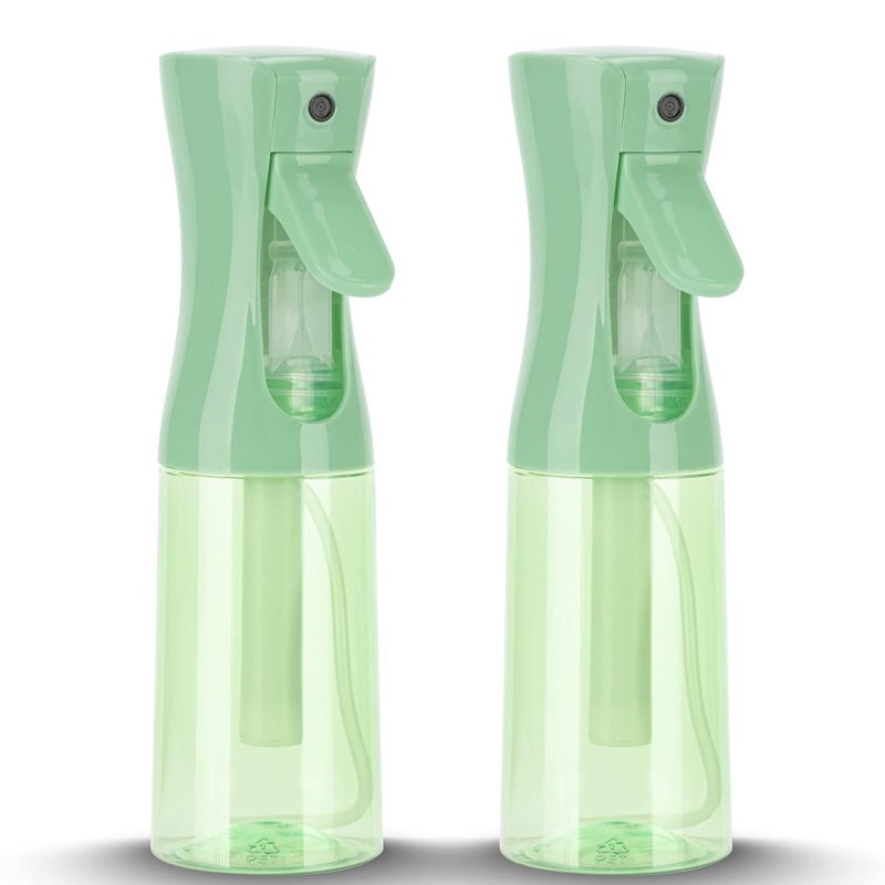 Zuhose Spray Bottle for Hair 68OZ 200ML Continuous Ultra Fine Mist Sprayer for Hair Salons Barber Plants Skin Care Cleaning 2 Pack CLEAR GREEN - Image 2