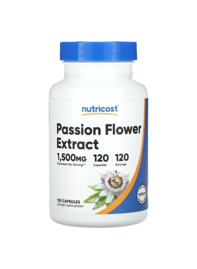 Nutricost نوتريكوست، مستخلص زهرة العاطفة، 1,500 ملغ، 120 كبسولة - Image 1