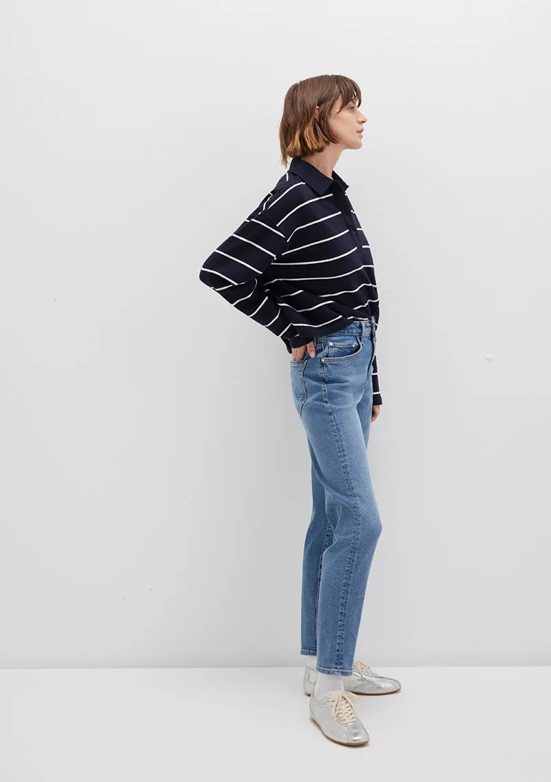 مافي Cindy Mid Indigo Denim Jean Pants