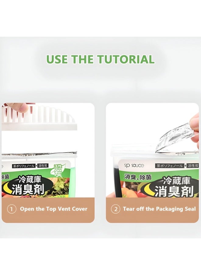 معطر ثلاجة قائم على الفحم - يجمع مزيل الروائح الفعال هذا بين الفحم النشط وبوليفينول الشاي لضمان بقاء ثلاجتك خالية من الروائح وبقاء طعامك طازجًا لفترة أطول - Image 2