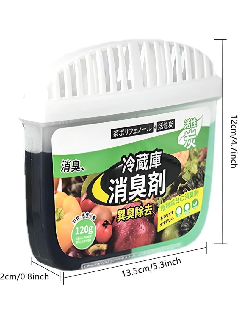 معطر ثلاجة قائم على الفحم - يجمع مزيل الروائح الفعال هذا بين الفحم النشط وبوليفينول الشاي لضمان بقاء ثلاجتك خالية من الروائح وبقاء طعامك طازجًا لفترة أطول - Image 3