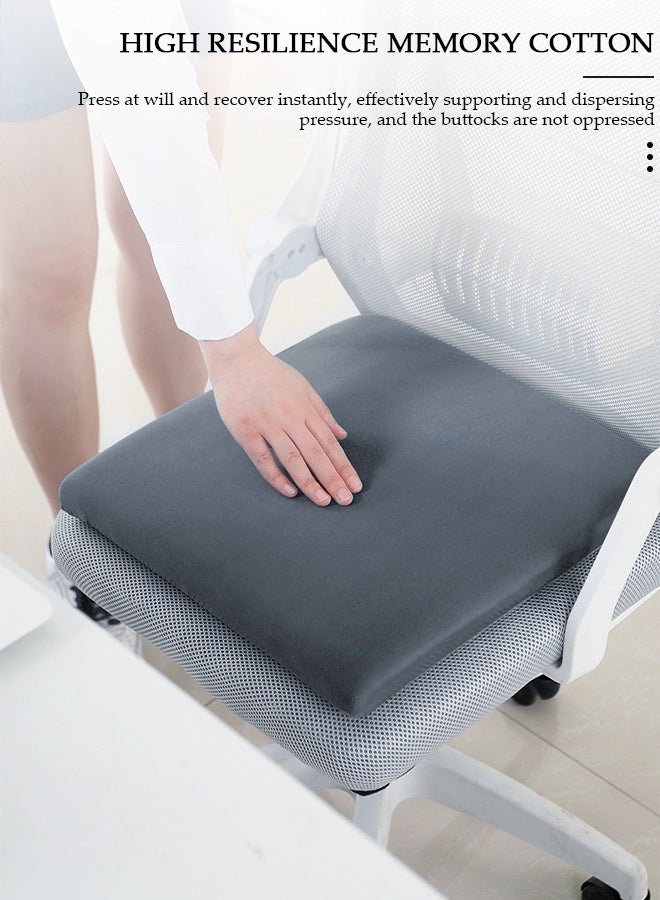 DUNISO Cooling Seat Cushion Memory Foam Non Slip Ice Silk Cushion Breathable Chair Cushion High Resiliency Seat Cushion for Sciatica and Lower Back Pain Relief, Comfortable Coccyx Cushion for Home Office - Image 3